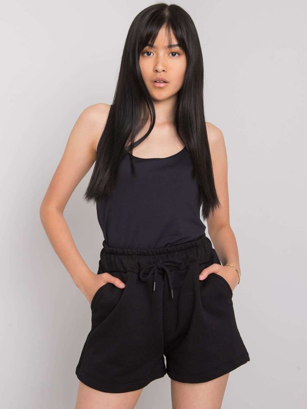 Fashionhunters RUE PARIS Black sweatpants