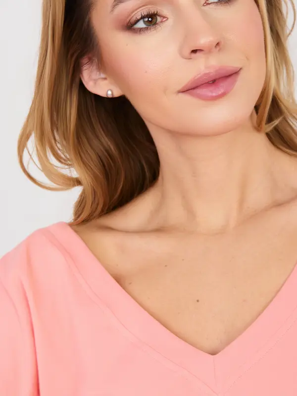 RUE PARIS RUE PARIS едноцветна блуза, прасковена