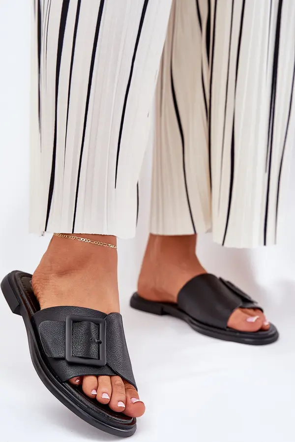 S. BARSKI S. BARSKI Дамски кожени сандали с катарама D&A