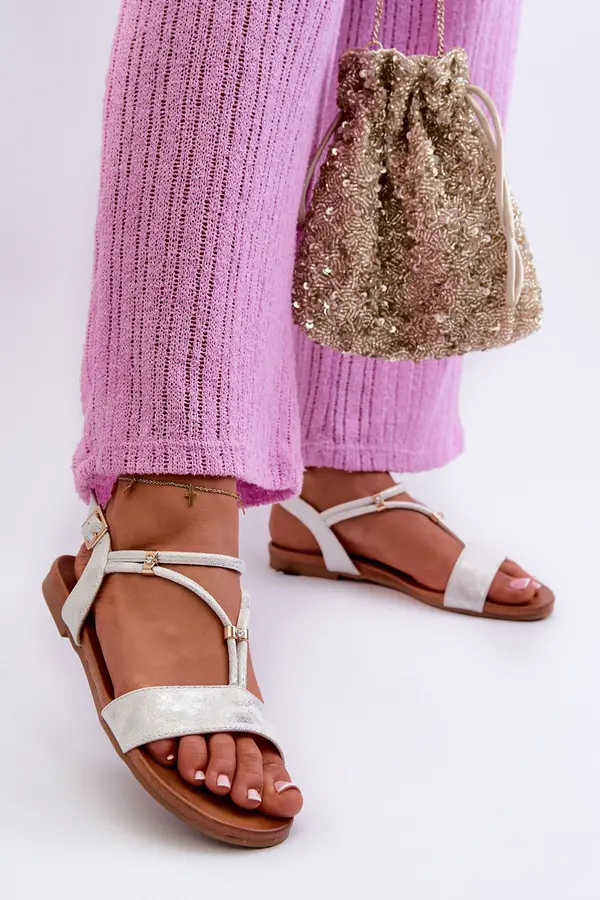 S. BARSKI S. BARSKI Дамски равни сандали с каишки S.Barski