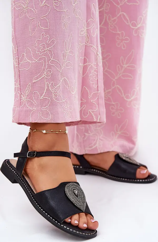 S. BARSKI S. BARSKI Дамски Сандали На Плосък Ток С Украшение S.Barski