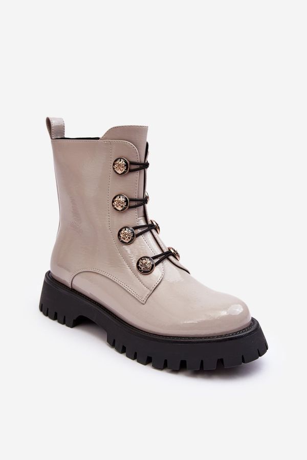 S. BARSKI S. BARSKI Дамски ватирани ботуши с орнаментирани копчета D&A