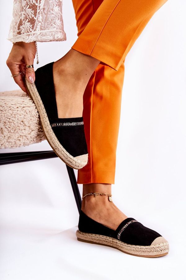 S. BARSKI S. BARSKI Класически дамски еспадрили с приплъзване Черни Cersei