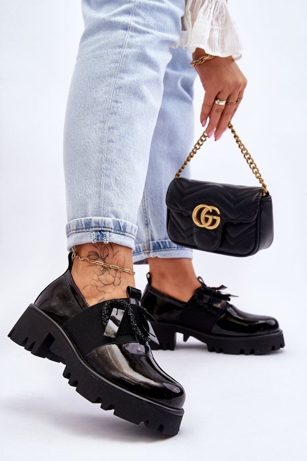 S. BARSKI S. BARSKI Лачени обувки с орнаменти Черни Keily