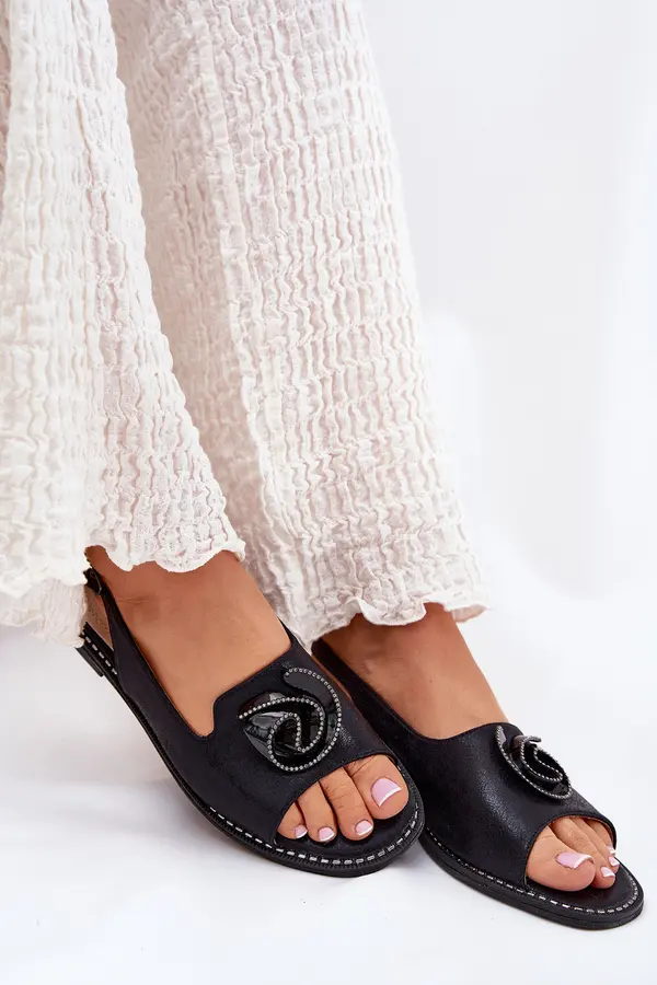 S. BARSKI S. BARSKI Лъскави Дамски Сандали С Декорация С.Барски