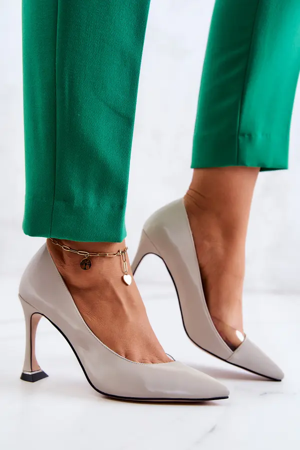 S. BARSKI S. BARSKI модерни кожени обувки в светло сиво