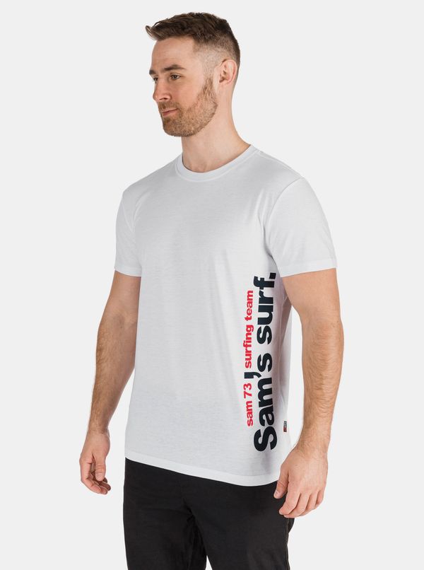 SAM73 SAM73 White men's t-shirt with SAM 73 print - Men's