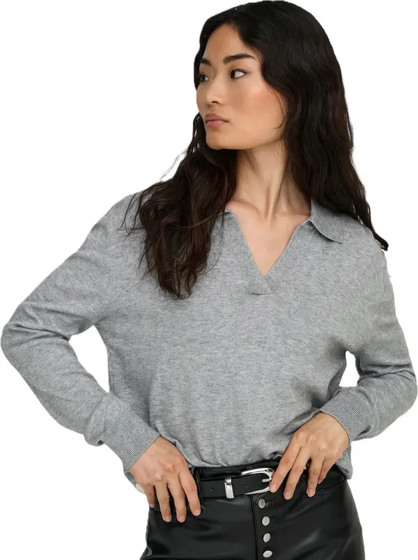 Only Само - Дамски пуловер Onlbi Polo Pullover
