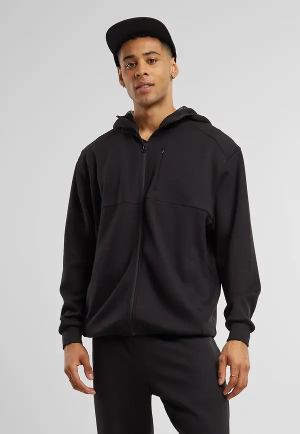 Urban Classics Scuba Zip Pocket Hoody black