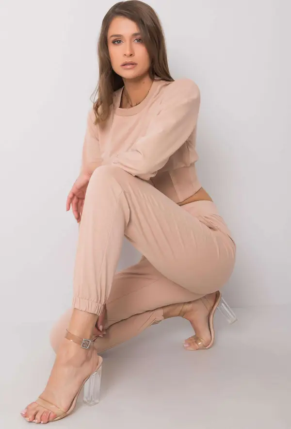 RUE PARIS Set-356-KMPL-1203.84-beige