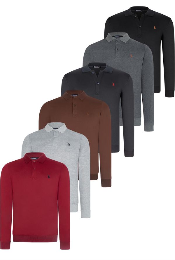 dewberry SET OF SIX V4007 DEWBERRY MEN'S SWEATSHIRT-BLACK-NAVY-ANTHRACITE-GREY-BURGUNDY-BROWN