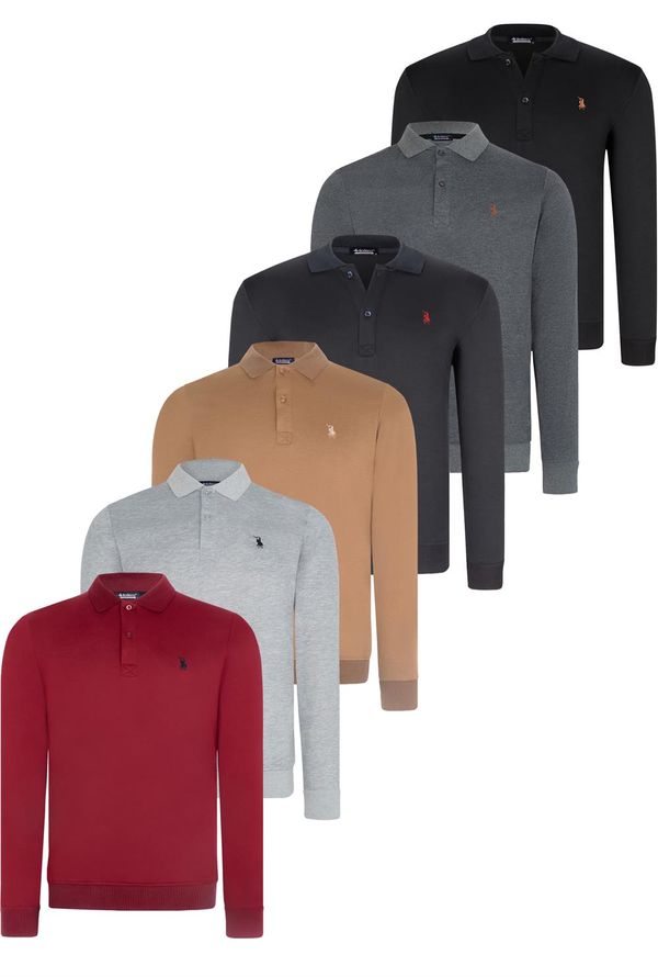 dewberry SET OF SIX V4007 DEWBERRY MEN'S SWEATSHIRT-BLACK-NAVY-ANTHRACITE-GREY-BURGUNDY-CAMEL