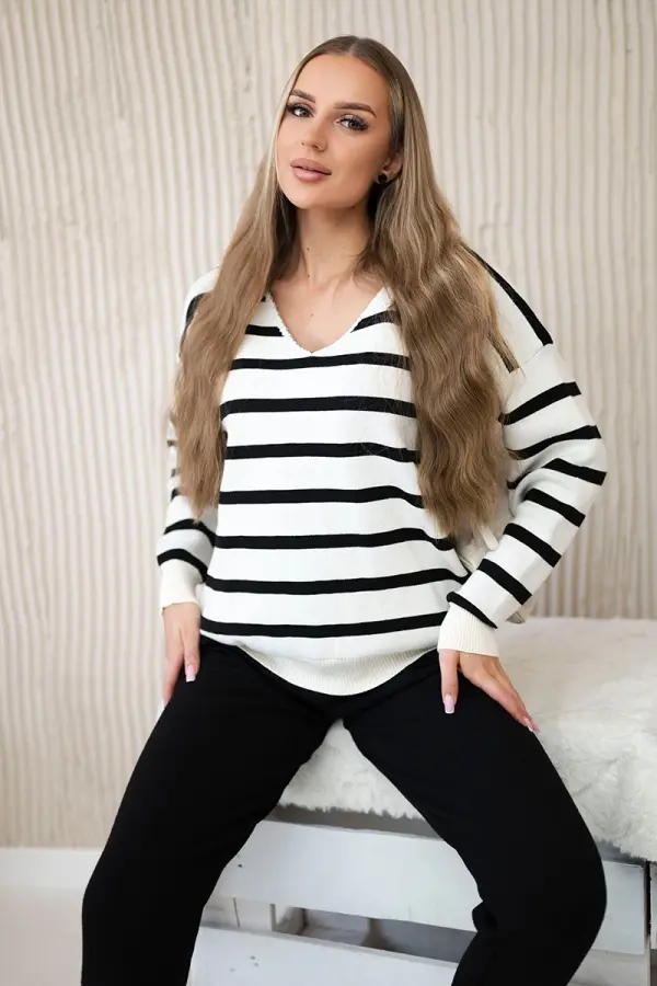 Kesi Set of Sweaters Striped Sweatshirt + Trousers Black