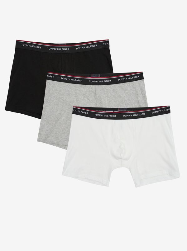 Tommy Hilfiger Set of three men's boxers in black, white and gray Tommy Hilfiger U - Men's