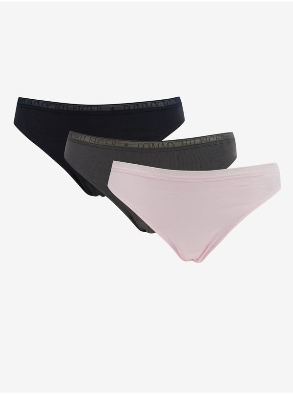 Tommy Hilfiger Set of three panties in pink, gray and black Tommy Hilfiger Underwear - Women's