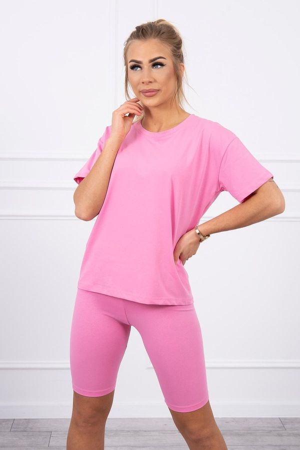 marka niezdefiniowana Set of top+leggings light pink