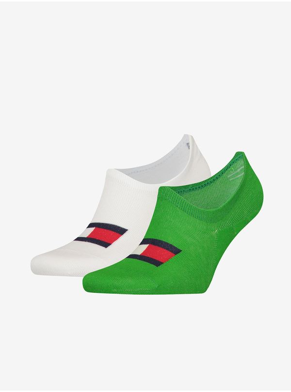 Tommy Hilfiger Set of two pairs of socks in white and green Tommy Hilfiger Underw - Men