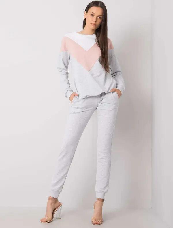 RUE PARIS Set-RV-KMPL-6715.33P-grey-pink