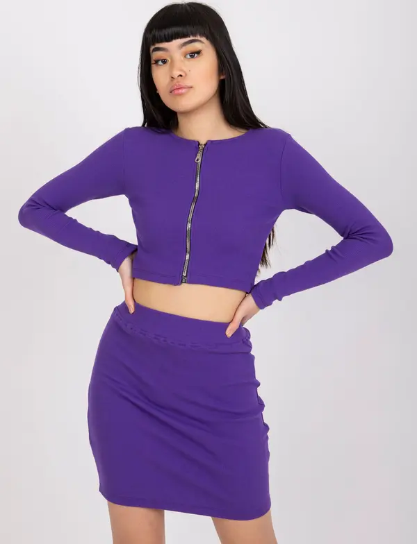 RUE PARIS Set-RV-KMPL-7526.03-dark purple