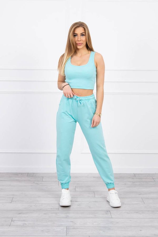 marka niezdefiniowana Set top+pants mint