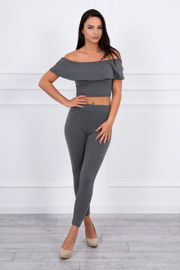 marka niezdefiniowana Set with graphite ruffle