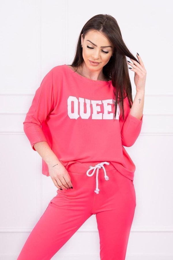 marka niezdefiniowana Set with pink neon Queen print