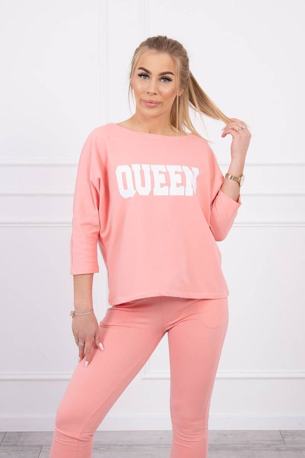 marka niezdefiniowana Set with Queen apricot print