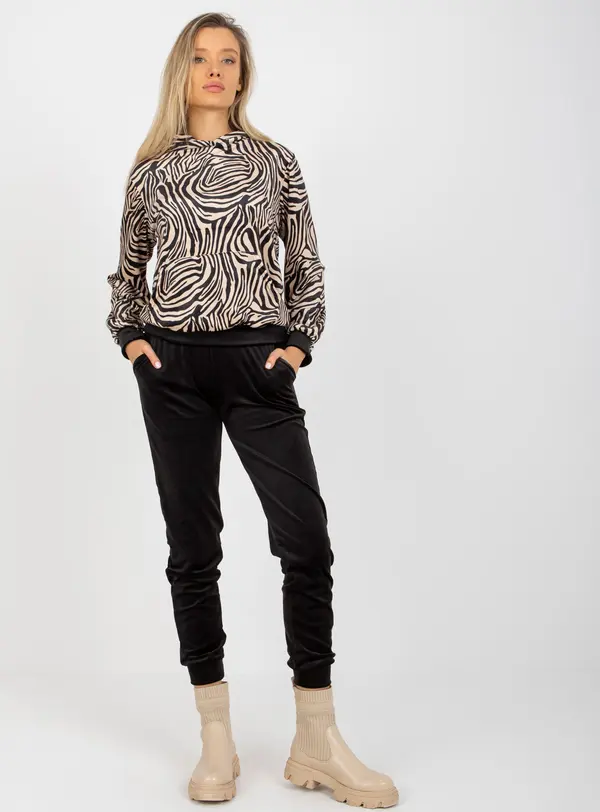 RUE PARIS Set-WN-KMPL-2410.01P-black-beige