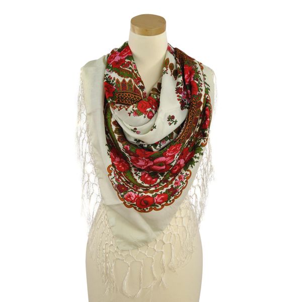 Art of Polo Шал. Art of Polo Art_Of_Polo_Shawl_Sz13023-2_White/Red