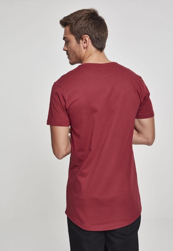 UC Men Shaped long t-shirt in burgundy color