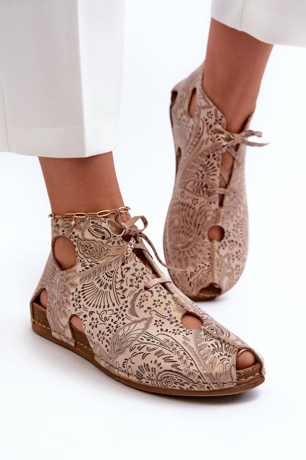 Maciejka Шарени кожени ботуши Maciejka