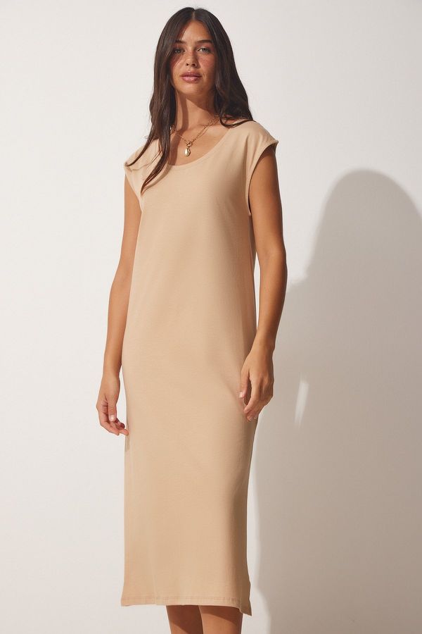 Happiness İstanbul Щастие İstanbul Дамска бисквита без ръкави Ежедневна плетена рокля