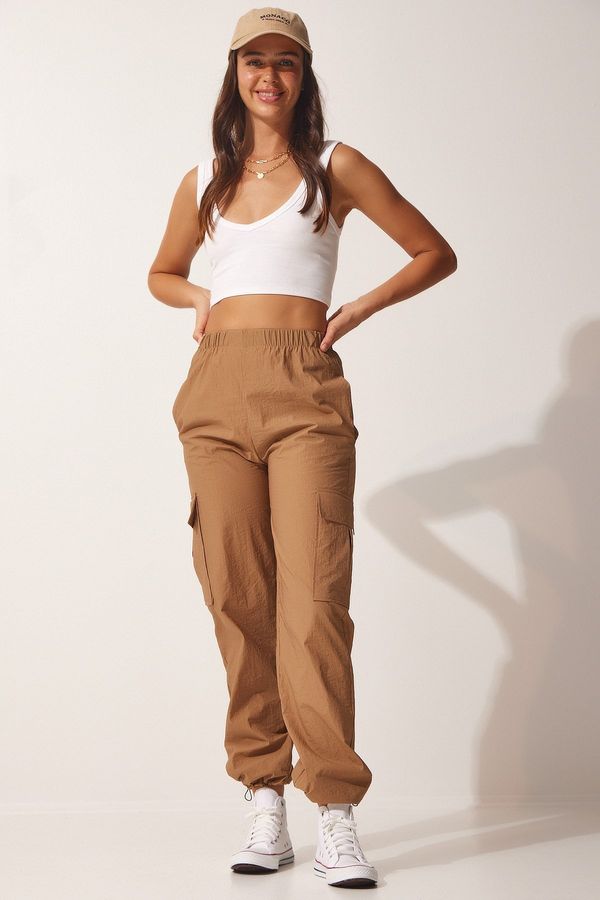 Happiness İstanbul Щастие İstanbul Дамски тъмни бисквити парашутни карго панталони