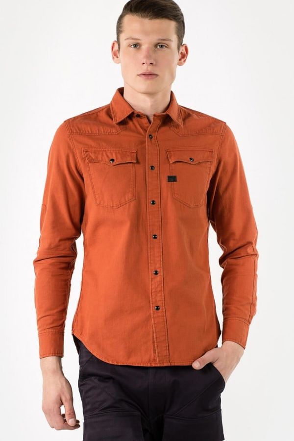 G Star Shirt - G-STAR 3301 pm shirt l/s orange