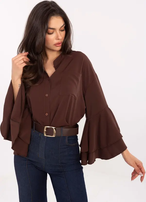 RUE PARIS Shirt-MI-KS-3173.49-brown
