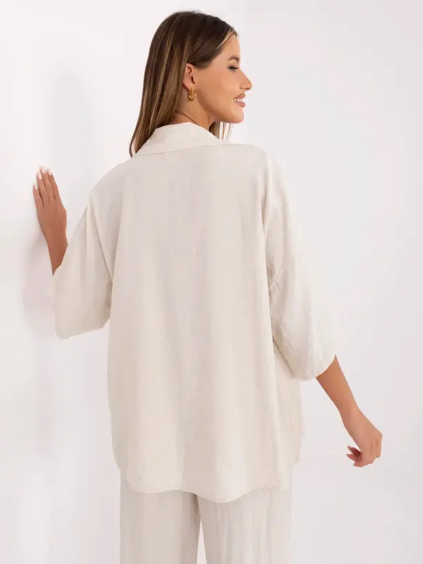 Italy Moda Shirt-MI-KS-6537.74P-light beige
