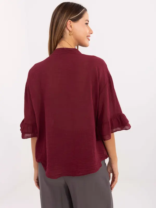Italy Moda Shirt-MI-KS-92224.95-burgundy