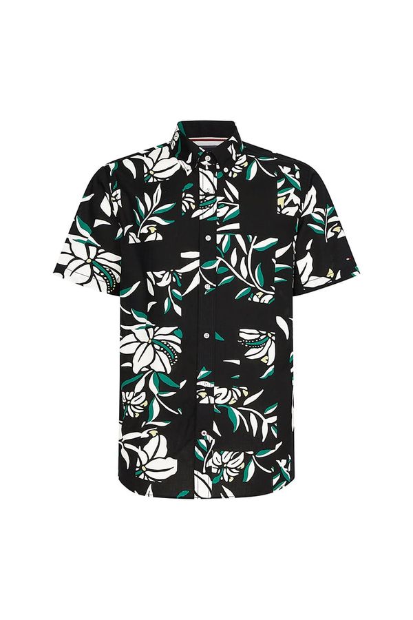 Tommy Hilfiger Shirt - Tommy Hilfiger PATCHWORK FLORAL PRINT SHIRT S/S black