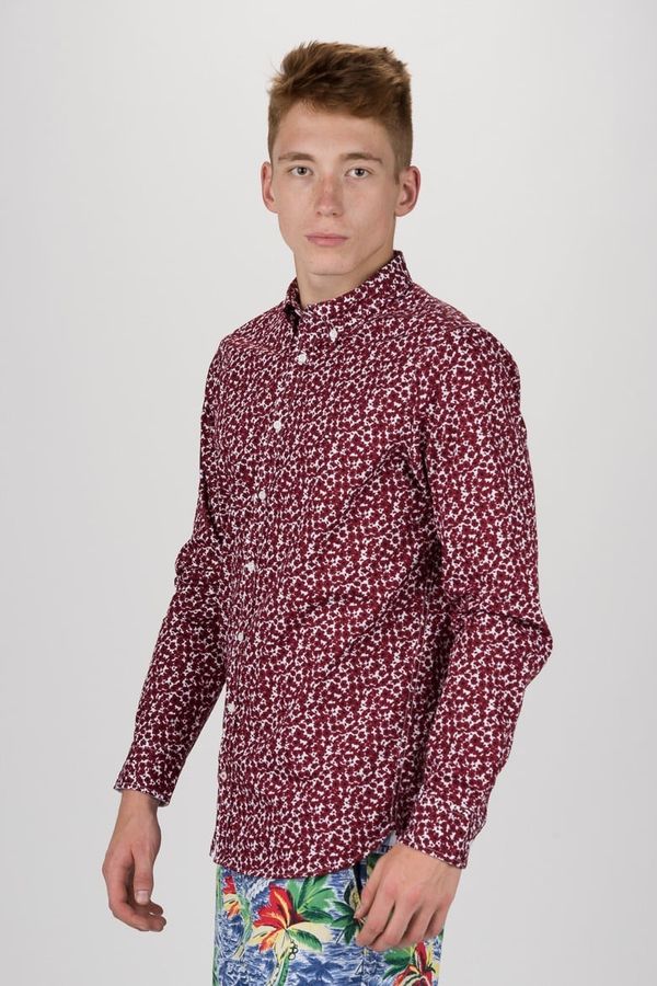 Tommy Hilfiger Shirt - TOMMY HILFIGER SLIM FLOWER PRINT SHIRT red and white