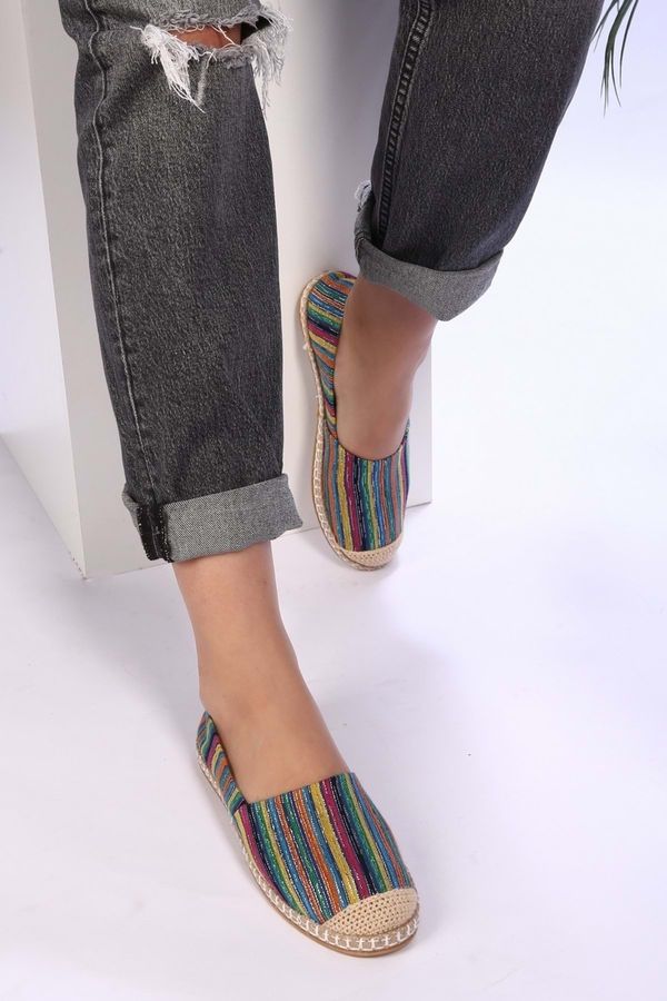 Shoeberry Shoeberry Women's Lurica Rainbow Linen Espadrilles