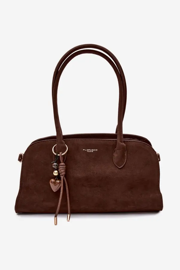 FLORA & CO Шоколадова чанта Flora&amp;Co Violette Eco Suede
