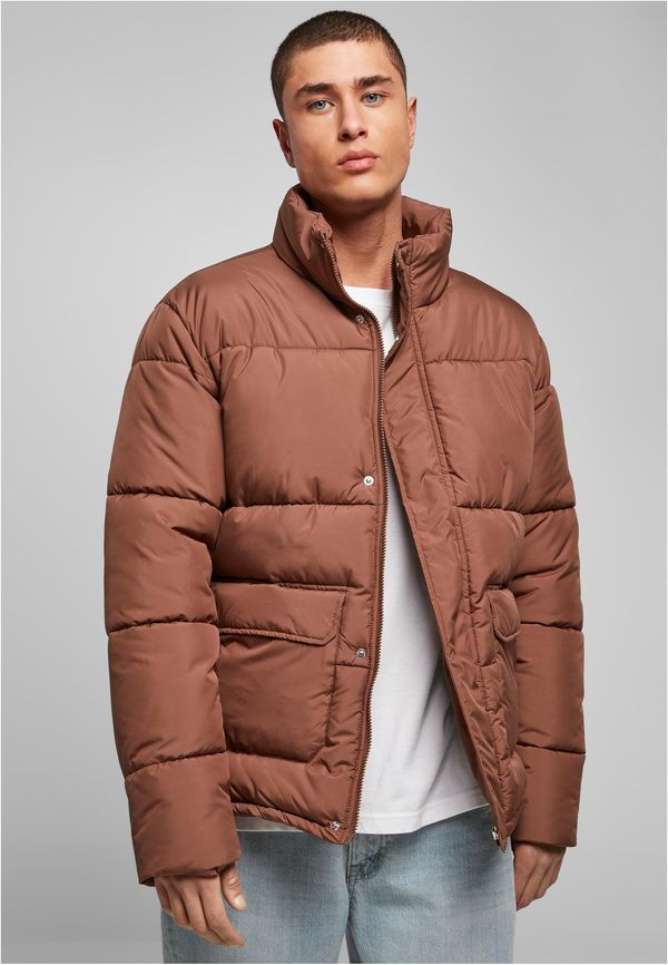 Urban Classics Short Puffer Jacket - Brown