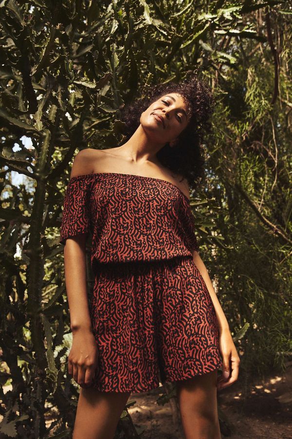 Moodo Short viscose jumpsuit