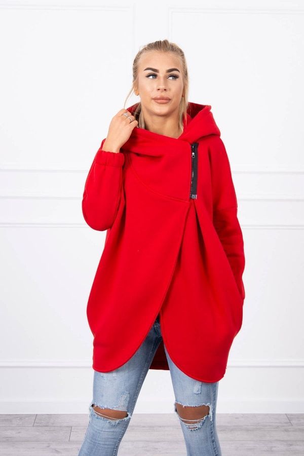 marka niezdefiniowana Short zip sweatshirt red