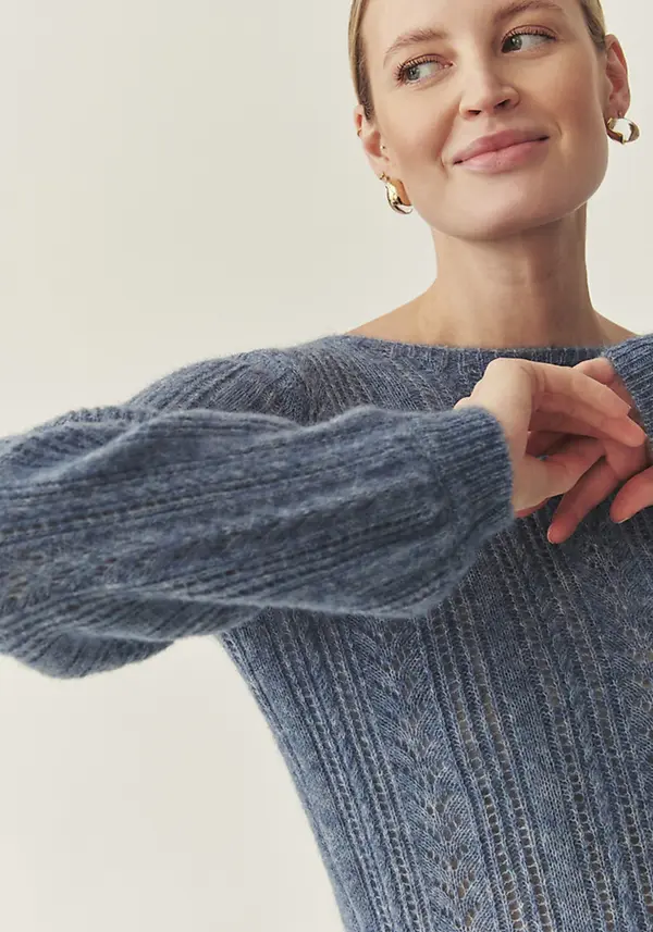 Tatuum Син мохеров пуловер Елени Татуум