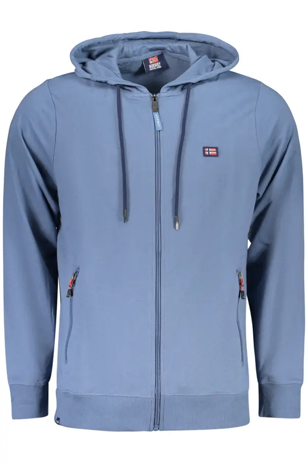 NORWAY 1963 Син мъжки суитшърт с цип НОРВЕГИЯ 1963