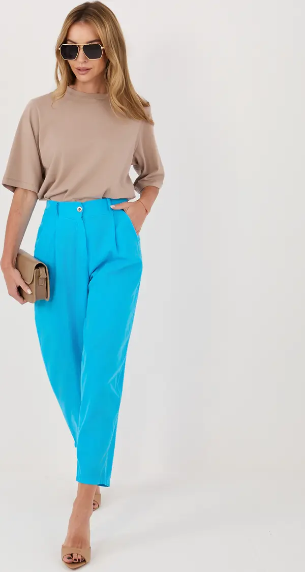 RUE PARIS Сини кадифени панталони RUE PARIS