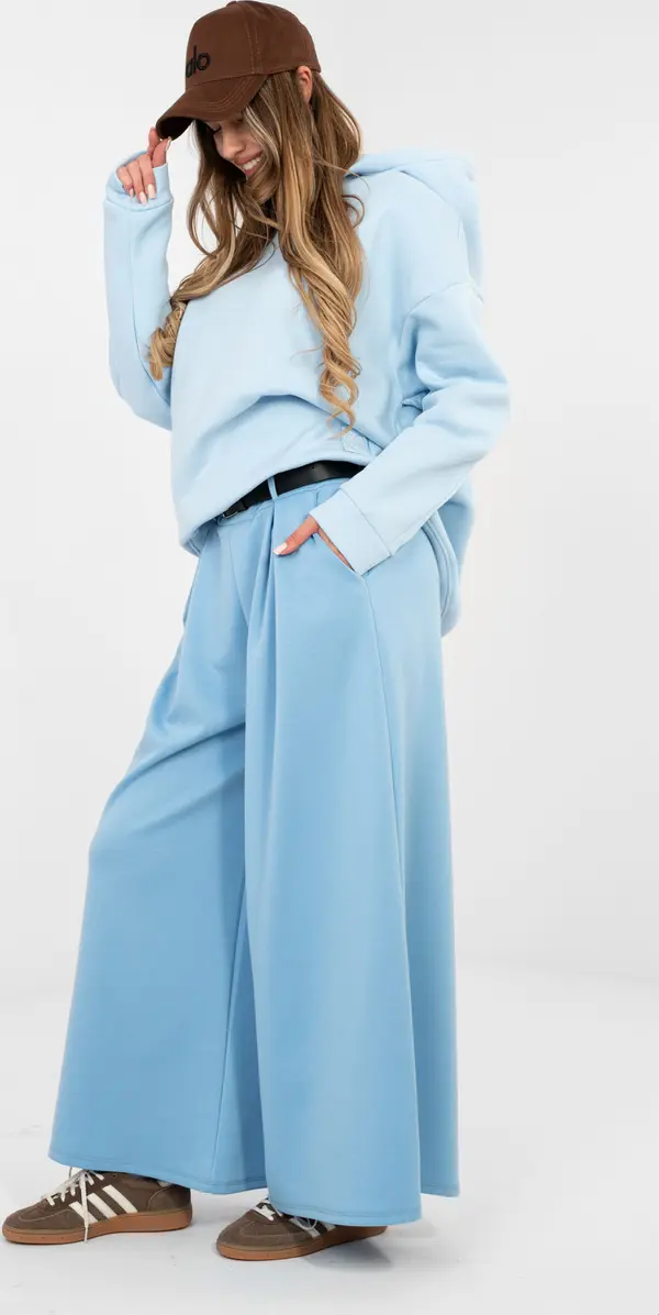 RUE PARIS Сини панталони с детайли