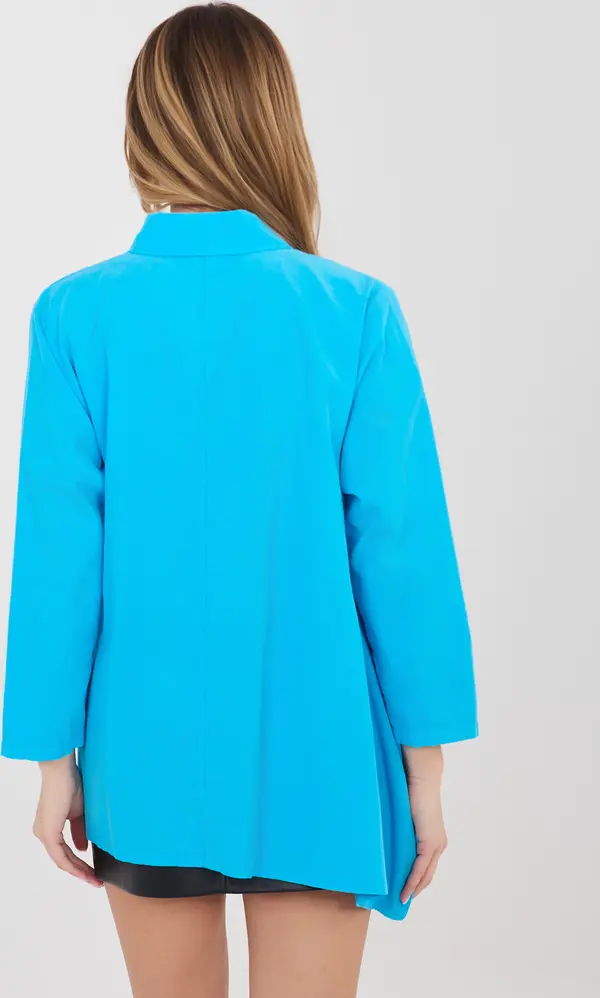 RUE PARIS Синя асиметрична щраусова риза