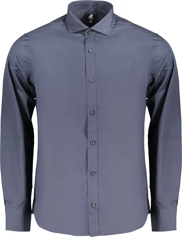 U.S. GRAND Синя мъжка риза с дълъг ръкав